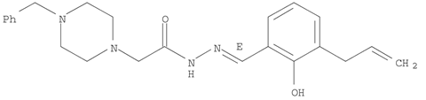 1-Piperazineacetic acid, 4-(phenylmethyl)-, (2E)-2-[[2-hydroxy-3-(2-propen-1-yl)phenyl]methylene]hydrazide